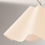 Load image into Gallery viewer, Oslan Linen Scalloped Pendant Light - Ivory Fabric Shade For Dining