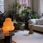 Load image into Gallery viewer, Japanese Wabi Sabi White Rice Paper Table Lamp