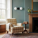 Cargar imagen en el visor de la Galería, Aplique de pared para baño de estilo moderno de mediados de siglo Lumio Globe Opal Glass