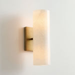 Load image into Gallery viewer, Wolvina Natural Marble Tube Sconce with Sleek Metal Details