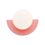 Cargar imagen en el visor de la Galería, Lámpara de pared nórdica con forma de macarrón de cristal y orbe, de metal, colorida y moderna.