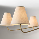 Load image into Gallery viewer, Fibura Linear Fabric Chandelier - Modern Brass Linear Chandelier
