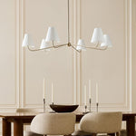 Load image into Gallery viewer, Fibura Linear Fabric Chandelier - Modern Brass Linear Chandelier