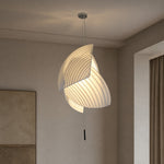 Bild in Gallery-Viewer laden, Pleated fabric pendant light installed in a room