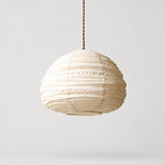Charger l'image dans la visionneuse de galerie, Natural linen wabi-sabi pendant lamp on a light background