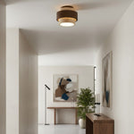 Charger l'image dans la visionneuse de galerie, Lampe de plafond MokuStone Wabi Sabi en travertin - Éclairage encastré en pierre texturée pour la maison