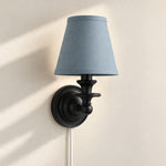 Charger l'image dans la visionneuse de galerie, Rowan No-Wire Flat Drum Shade Wall Sconce – Plug-In Fabric Wall Light