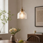 Cargar imagen en el visor de la Galería, Style C rounded glass pendant lighting a warm dining nook