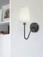Load image into Gallery viewer, Rowan Fabric Shade Wall Sconce – Modern Industrial Light for Bedroom