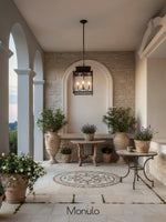 Load image into Gallery viewer, Yolvira Modern Outdoor Pendant Light – Porch Hanging Lantern Design