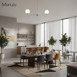 Charger l'image dans la visionneuse de galerie, Lustre globe en verre courbé Glorica – Luminaire moderne pour chambre