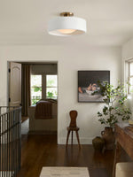 Load image into Gallery viewer, Cerova Porcelain Flush Mount Ceiling Light – Modern Low-Profile Fixture