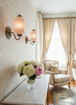 Load image into Gallery viewer, Vintage Milk Glass Sconce Bedside Hallway Eloise Wall Sconce