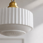 Bild in Gallery-Viewer laden, Opalume Glass Pendant Light – Vintage Milchglas Pendelleuchte mit Art Deco Stil