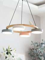 Load image into Gallery viewer, Modern Creative Colourful Circle Bird Chandelier