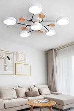 Load image into Gallery viewer, Multihead Disc Morandi Color Branch Ceiling Light