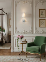 Load image into Gallery viewer, Rowan Elegant White-Linen Shade Wall Lamp – Retro Metal Wall Light for Bedroom & Hallway