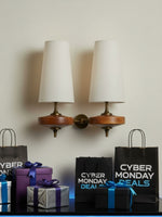 Load image into Gallery viewer, Rowan Retro Fabric Shade Wall Sconce – Classic Fabric Lighting For Bedroom