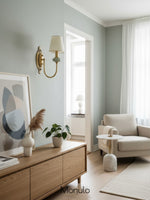 Load image into Gallery viewer, Rowan Classic Fabric Shade Sconce – Ceramic Wall Light for Hallway or Bedroom