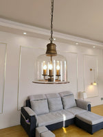 Load image into Gallery viewer, American Vintage Aged Clear Bell Glass Pendant Light