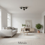 Load image into Gallery viewer, Radiro Globe Sculptural Trio Ceiling Lamp — Minimalist Modern Fixture for Living & Dining