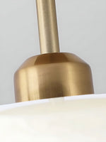 Cargar imagen en el visor de la Galería, Lámpara de techo con disco de vidrio Bauhaus de latón retro