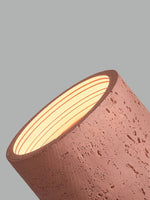 Load image into Gallery viewer, Cylindrical Travertine Lamp - LED Wabi Sabi Ceiling Light for Modern Homes