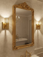 Load image into Gallery viewer, Galvia Perforated Metal Sconce - Champagne Bronze Modern Bedside Light