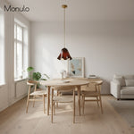 Cargar imagen en el visor de la Galería, Lámpara colgante Bellina – Forma fluida de vidrio en estilo minimalista para comedor