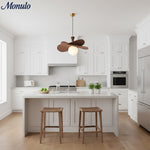 Charger l'image dans la visionneuse de galerie, Suspension Orrise Petal - Métal et bois modernes pour salons et salles à manger