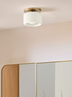 Load image into Gallery viewer, Cerova Porcelain Flush Mount Ceiling Light – Modern Low-Profile Fixture