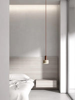 Load image into Gallery viewer, Travertine Japanese Wabi-sabi Style Bedside Pendant Lamp for Bedroom