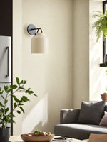 Load image into Gallery viewer, Hanton Minimal Cylinder Henry Wall Sconce - Morandi Glass and Metal Accent