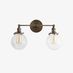 Charger l'image dans la visionneuse de galerie, Applique murale géométrique linéaire Lumio Globe – Luminaire moderne pour salle de bain, idéal pour les zones miroir et lavabo