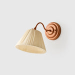 Load image into Gallery viewer, French Vintage Cream Pleated Shade Adjustable Wall Sconce
