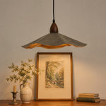 Charger l'image dans la visionneuse de galerie, Vintage Wavy Pendant Light with Aged Metal Shade
