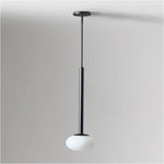 Load image into Gallery viewer, Rolvona Oval Glass Pendant Light - Modern White Glass Shade for Dining