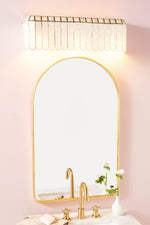 Load image into Gallery viewer, Lumica Retro Faceted Sconce - Brass Capiz Shell Wall Light for Bedroom