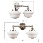 Charger l'image dans la visionneuse de galerie, Applique murale industrielle Crelina en verre transparent ou opalin – Éclairage moderne pour salle de bain