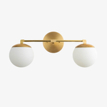 Load image into Gallery viewer, Glorica Glass Modern Wall Sconce – Contemporary 2-Globe Indoor Accent Lamp for Hallway