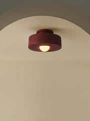 Lámpara de Techo de Resina Resinova - Luminaria Moderna de Montaje Empotrado Cilíndrica y Gruesa