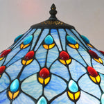 Load image into Gallery viewer, TF Tivanny Art Deco Stained Glass Table Lamp - Vintage Style for Bedroom or Living Room