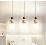Bild in Gallery-Viewer laden, Travertin Stein Creme Retro Minimalistische LED Pendelleuchte