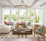 Load image into Gallery viewer, Auria Hand-Blown Glass & Metal Linear Chandelier – Contemporary Multi-Arm Fixture for Dining & Kitchen Island