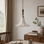Bild in Gallery-Viewer laden, Cazelle French Vintage Flower Pendant Light – Retro Floral Hanging Lamp for Bedroom and Entryway