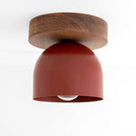 Load image into Gallery viewer, Metio Dome Scandinavian Oak Flush Mount Ceiling Light – Modern Minimalist Design for Living Room & Bedroom