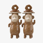 Cargar imagen en el visor de la Galería, Monkey Bookends resin sculpture pair