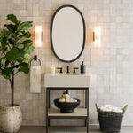 Load image into Gallery viewer, Wolvina Natural Marble Tube Sconce with Sleek Metal Details