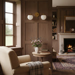 Load image into Gallery viewer, Glorica Glass Modern Wall Sconce – Contemporary 2-Globe Indoor Accent Lamp for Hallway