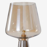 Cargar imagen en el visor de la Galería, Lámpara de Mesa Industrial Concretea - Globo de Vidrio Soplado a Mano con Base de Hormigón para Sala de Estar